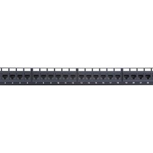 Cat6 UTP patch panel, 24 ports, 1U