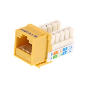 Cat6 UTP 90 degree jack, 50" gold plated contacts