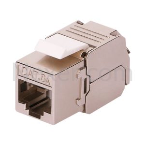 J6ASF-1-700×700-1 Cat6A STP/FTP jack, tool less, 180 degree, 50" gold plated contacts