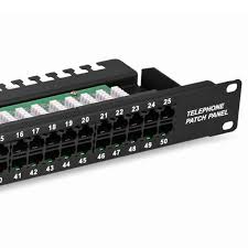 Telephone UTP patch panel, 25 ports, 1U
