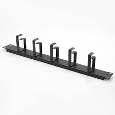 1U 5 rings metal cable management bar