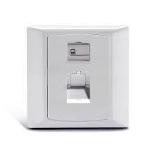 Face plate, UK type with shutter, 86x86mm, 2 port angled