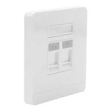 Face plate, USA type with shutter,115x70mm, 3 port
