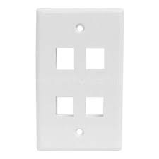 Face plate, USA type with shutter,115x70mm, 4 port