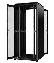 download-77 Floor standing network cabinet, 42U, W600 x D800 for 19" equipment with vented front door, vented split back door, removable side panels and accessories