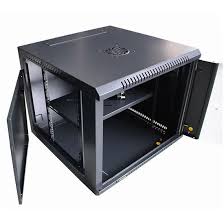 download-82 Wall mount cabinet, single section, 9U, W600 x D600 for 19" equipment with accessories