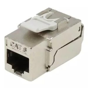 Cat6 STP/FTP 90 degree jack, 50" gold plated contacts
