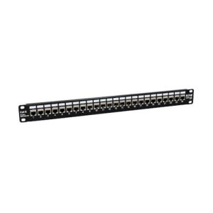 n254024sh-front-l Cat6 STP/FTP patch panel, 24 ports, 1U