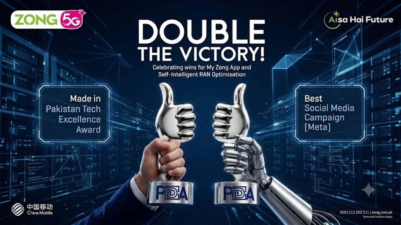 Zong 5G Sweeps Pakistan Digital Awards – Recognized for Marketing Excellence and Pakistan’s First Autonomous Network Innovation